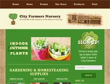 Tablet Screenshot of cityfarmersnursery.com